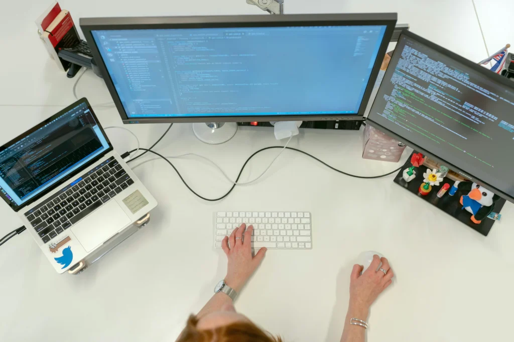 IT specialist conducting regular computer maintenance updates